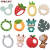 TYRY.HU 1Pc Baby Silicone Teether BPA Free Cartoon Frog Deer Teething Necklace Pendant Nursing Teeth Gift Baby Silicone Teether 1