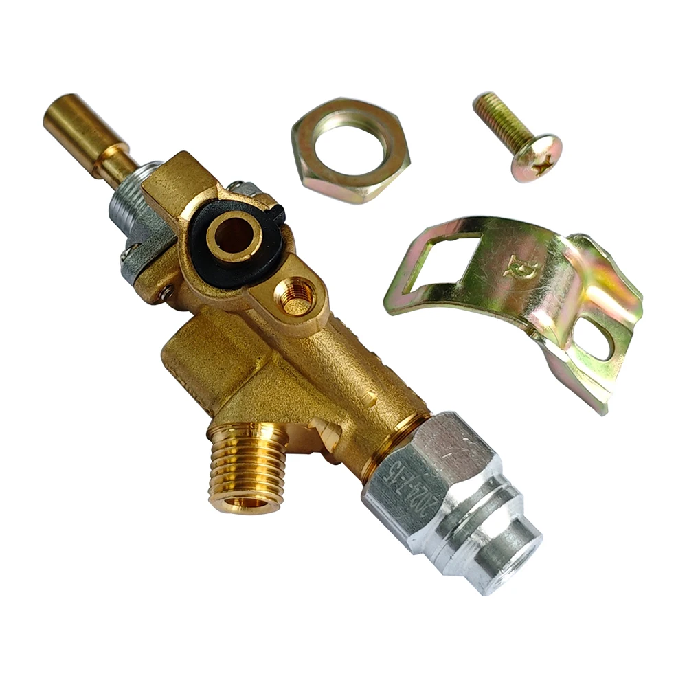 BBQ Grill Standard Brass Gas Safety Valve Low Pressure with Orkli Magnet Unit Gas Outlet 7/16-24unf Thread Supplies Accessory