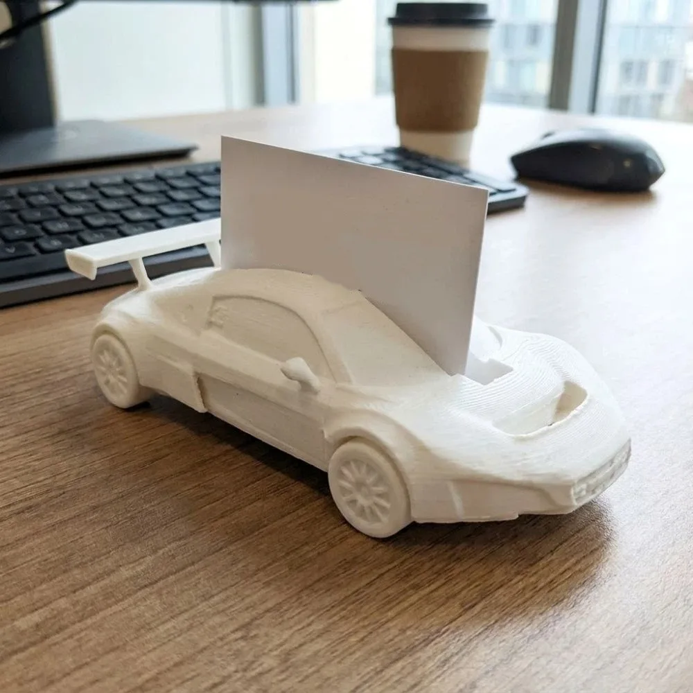 3D 프린팅 스포츠카 명함 홀더 사실적인 자동차 테마 카드 디스플레이 홀더 참신한 플라스틱