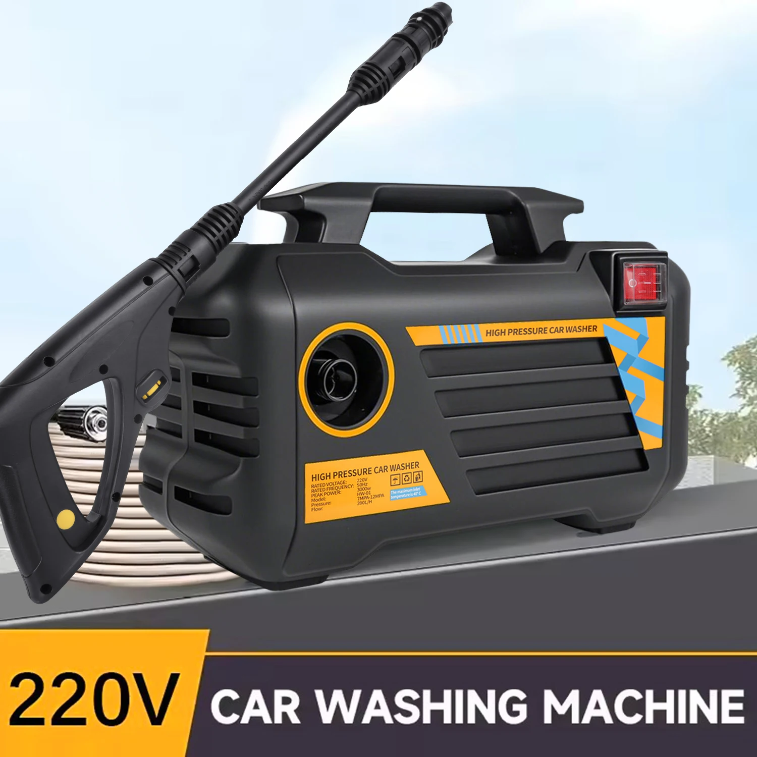 Nettoyeur haute pression 3000W voiture et jardin usage domestique