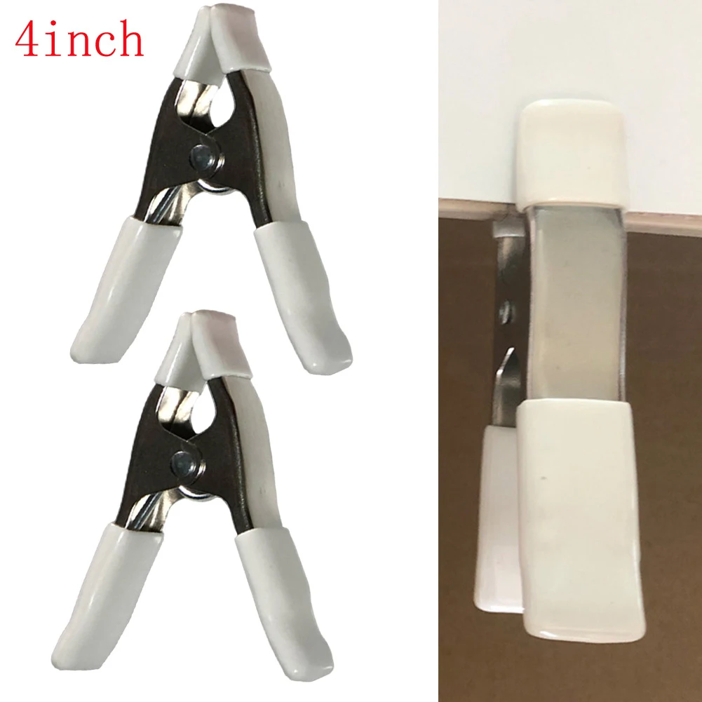 

2Pcs 4'' Metal Nickel Plated A-shaped Clip Spring Clamps For Soldering Electric Equipment Woodworking Grip Tool Accessories