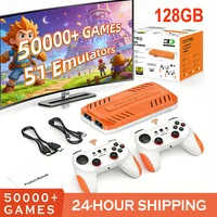 Nouvelle console de jeu vidéo 4K X10 PRO 128 Go 2026 avec jeux 3D intégrés, 50K jeux, plus de 40 émulateurs, jeux rétro et deux manettes 2.4G 1