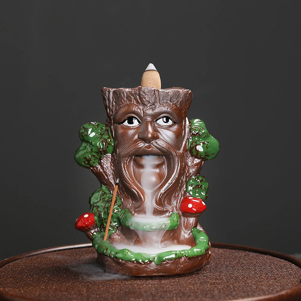 

40pcs Cone+Waterfall Incense Burner Creative Resin Smoke Backflow Censer Holder Accessories Office Tea Temple Home Decor