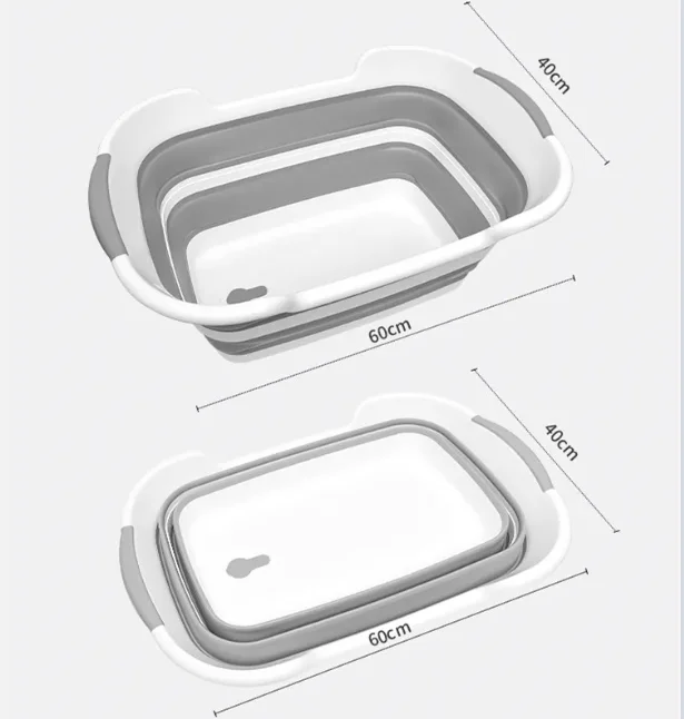 Supper Size Portable Bath Tub Folding Baby Shower Bathtub W/drain Pet Bath Tubs Safety Security Accessories Storage Basket