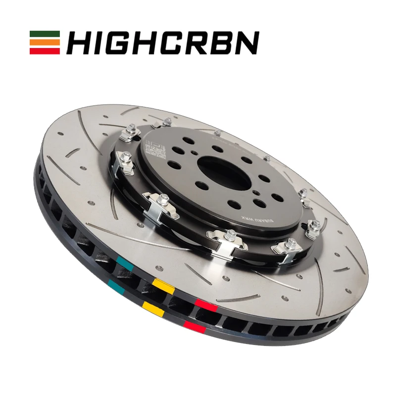 HIGHCRBN 370*32mm 2-piece Brake Disc Floating Front for Audi TT RS(8J3/8J9) OE#8J0615301E;8J0615301F