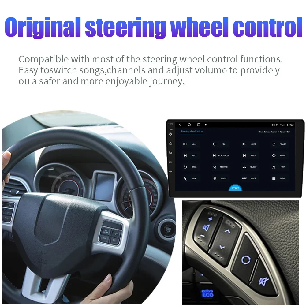 Android For Ford Fiesta Mk 6 2008 - 2019 Car Radio GPS Navigation Multimedia Stereo Player Carplay QLED 5G WIFI BT No 2 din DVD