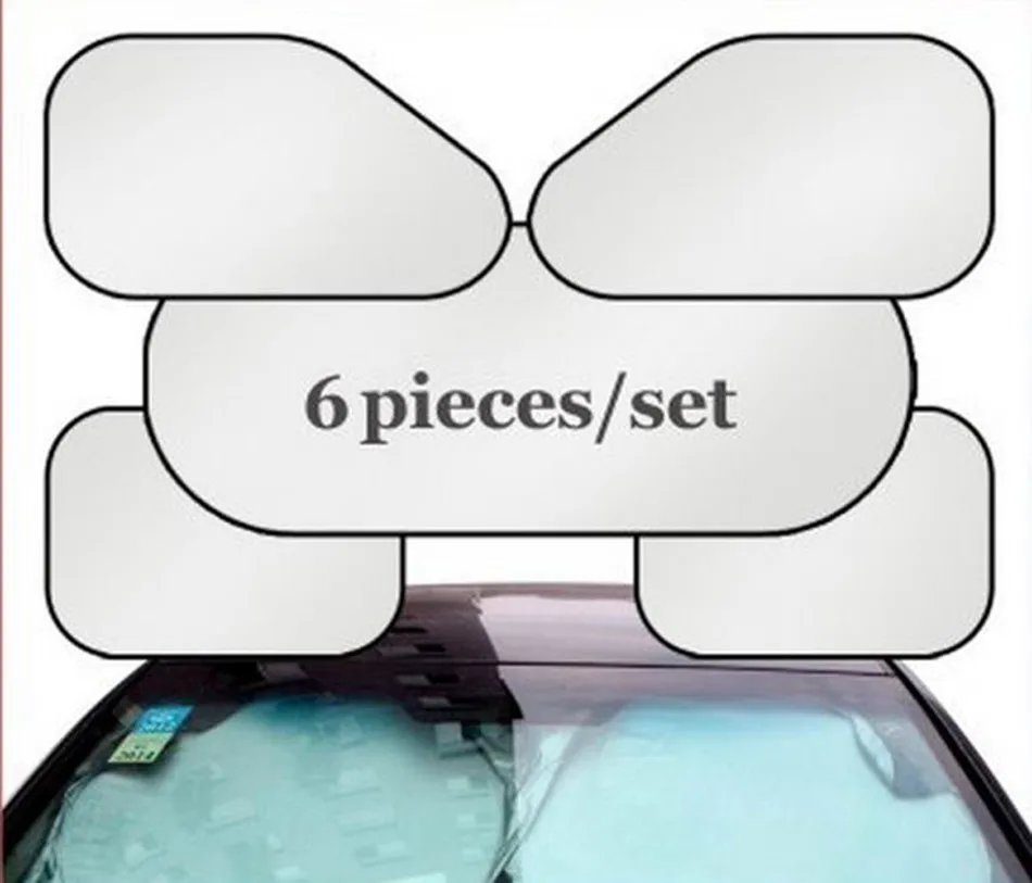 6 Pieces/Set Car Sunshade Windshield Covers Auto Window UV Protection