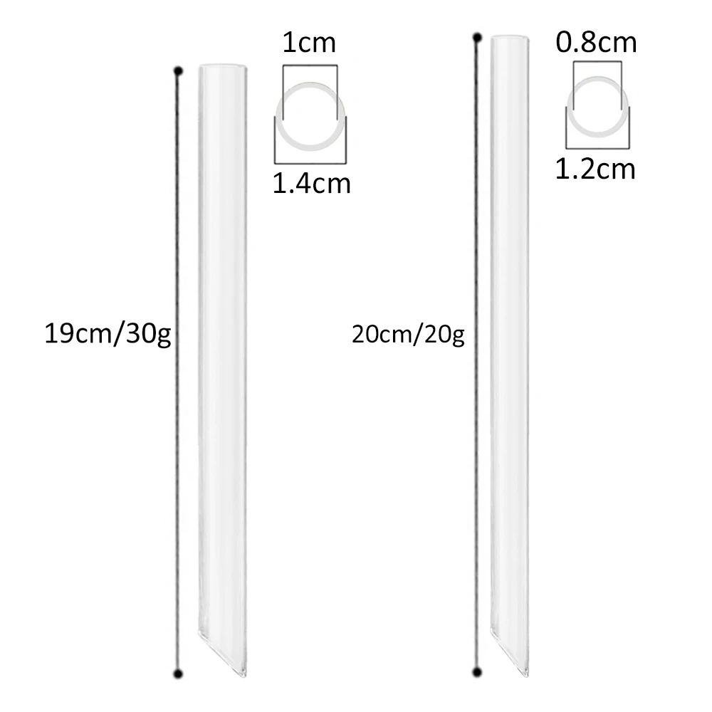 High Borosilicate Glass Straws Straight Reusable Drinking Straw Boba Bubble Tea Milk Smoothies Fruit Cocktails Bar Accessories glass straw set drinking straws