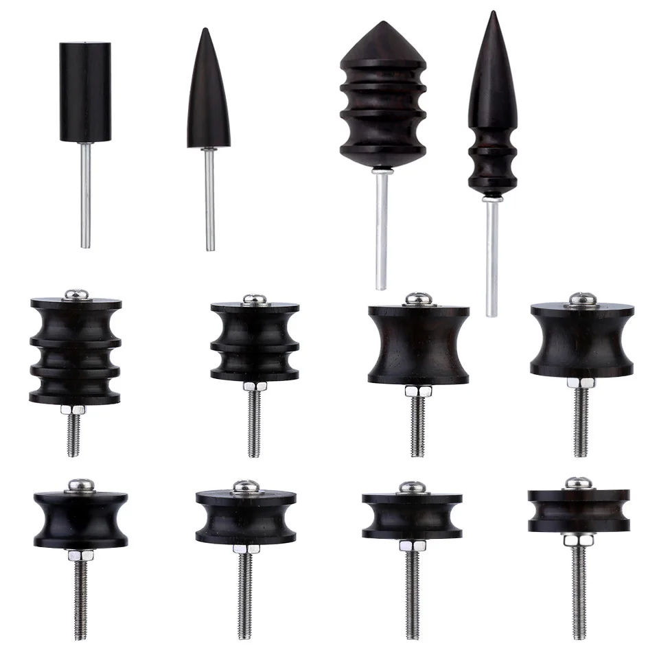Leather Burnisher Polished Rods Leather Craft Edge Slicker Tool Electric Polished Tip Head DIY Sets 12Pcs
