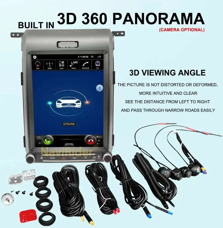 12.1" Tesla Screen Car Radio For Ford Raptor 2014 F150 2013 for ford fx2 sport A