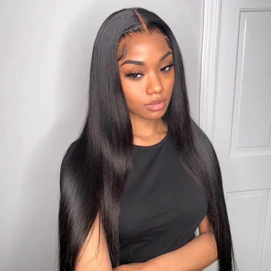 

13x6 Straight Hd Lace Frontal Wigs For Women Pre Plucked 30 Inch 13x4 Bone Straight Lace Front Human Hair Wigs For Women