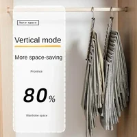 Folding Magic Pants Hangers 5/9layers Stainless Steel Space Saving Clothes Rack Organizer For Wardrobe Trousers Jeans Scarf 2