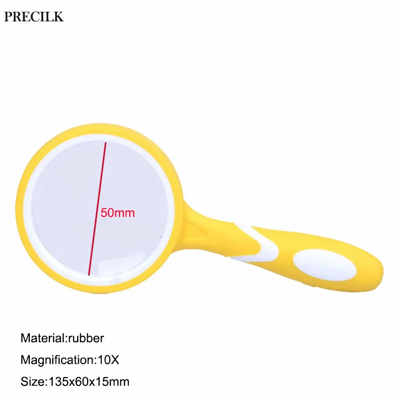 LOUPE,Orange RubberLoupe à main de poche 10X, Styles