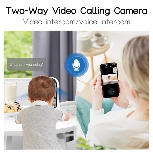 8MP Surveillance IP Camera 2.8 Inch Wifi Vedio IPS Screen Sound Detection HD Smart Home PTZ Cam Baby Monitor Security Protection 4