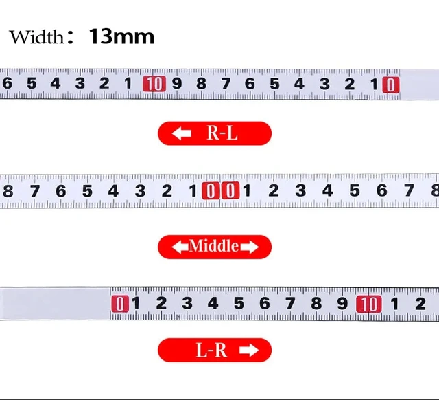 Ruban à mesurer métrique 1M-5M mitre Piste Ruban à mesurer règle