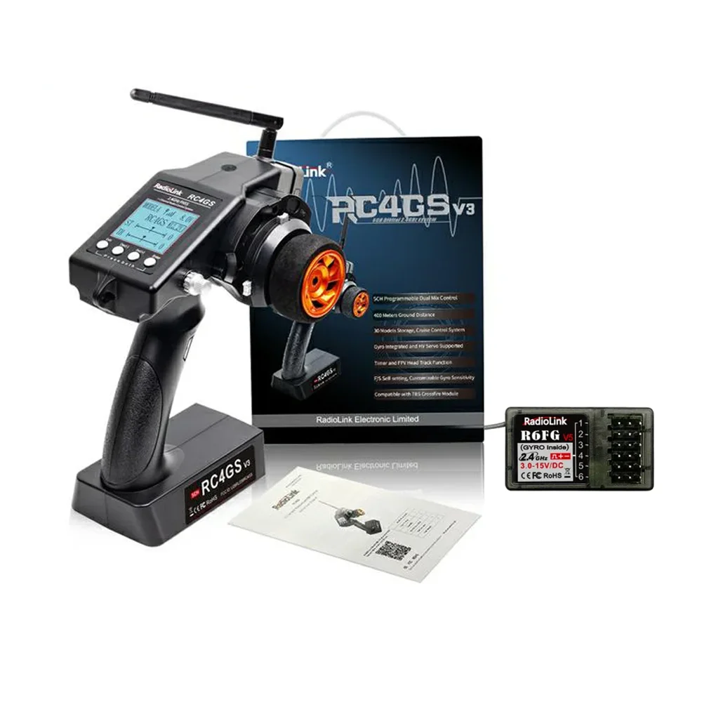 Oikabio Kit RC 2.4G 6 Canaux Émetteur-récepteur Pour Bateau, Voiture, Tank – Portée 50 M – Bricolage Modélisme