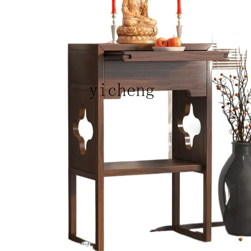 

ZC New Chinese Style Small Altar Incense Burner Table Buddha Shrine Home Guanyin Altar Buddha Niche Table