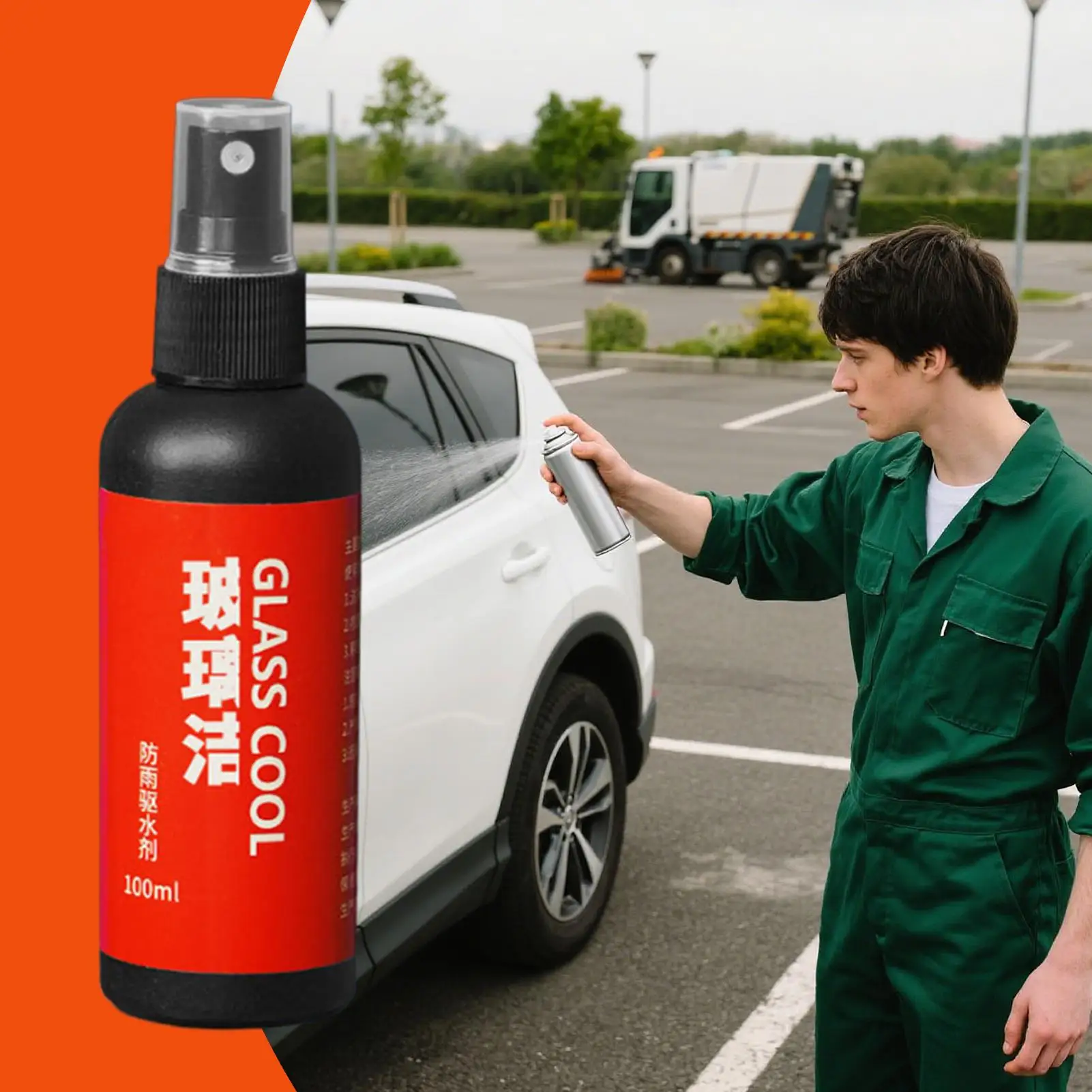 Car Glass Anti-rain Water Spray Repellent Coating Waterproof Agent Oil Film Removing Auto Glass Film Agent 100ml