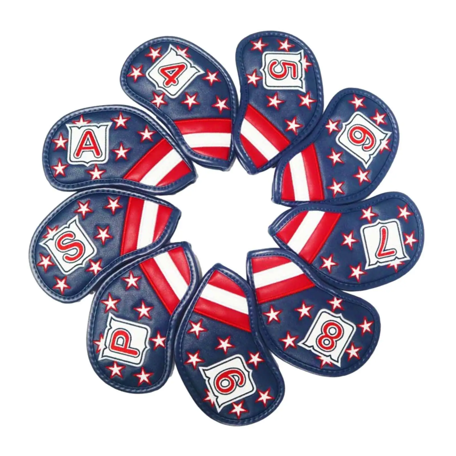 

9Pcs Golf Headcovers Set Lightweight 4-9,P,A,S PU Fashion Portable Golf Iron
