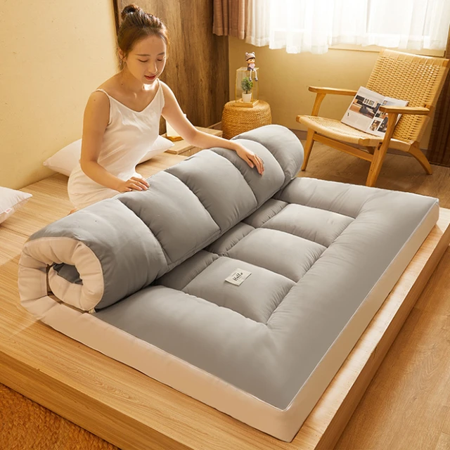 Foldable Matela Bedroom Furniture Gray Double Mattress Mattress for  Sleeping Mats on the Floor Futon Matress Tatami - AliExpress