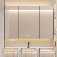 Modern Wall-mounted Mirror Cabinet Stainless Steel Lighted & Anti-fog Smart Mirror Cabinets Designer Bathroom Furniture FYMC 1