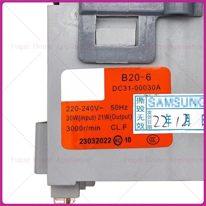 New B20-6 220-240V 50Hz 30W 3000r/min DC31-00030A Drain Pump Motor For Samsung Washing Machine Washer Drainage Parts