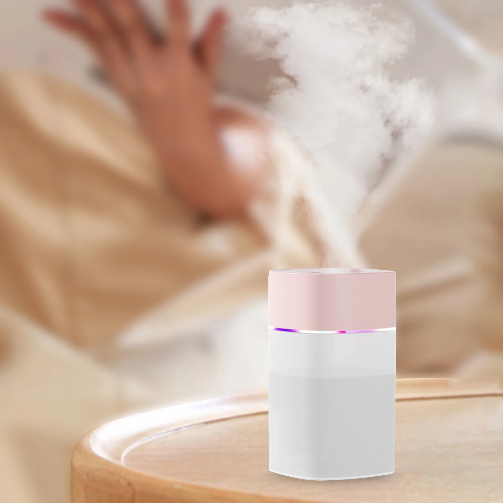 400ml Mini Air Humidifier for Car Essential Oil Aroma Diffuser Atmosphere Night Light Aromatherapy Usb Household Car Humidifier