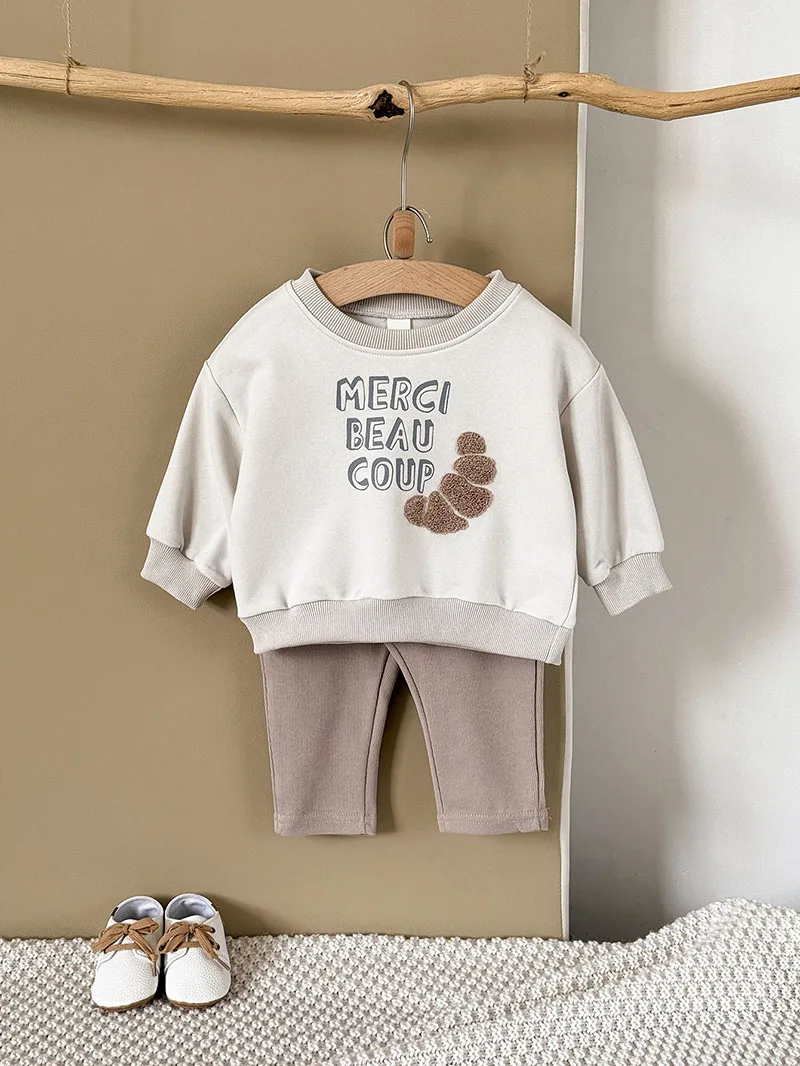Autumn Baby Clothes Set Cotton Hoodie Pants
