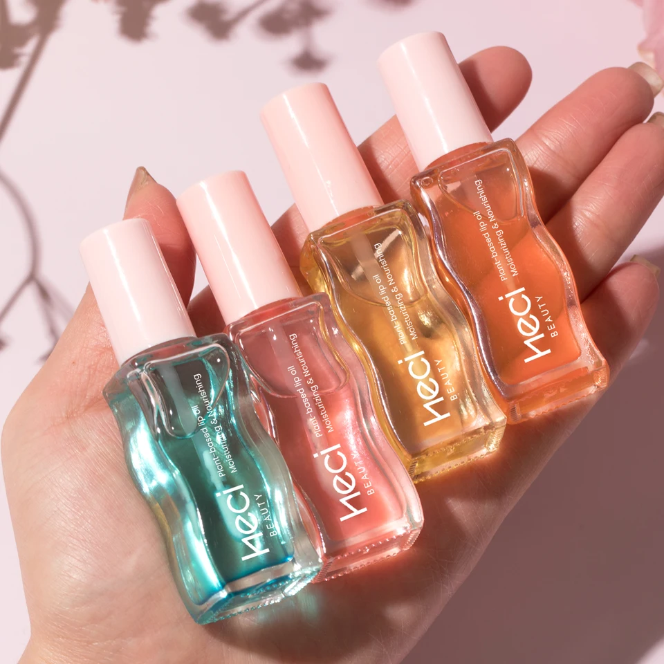 4pcs Fruity Tinted Lip Oil Moisturizing Lip Gloss