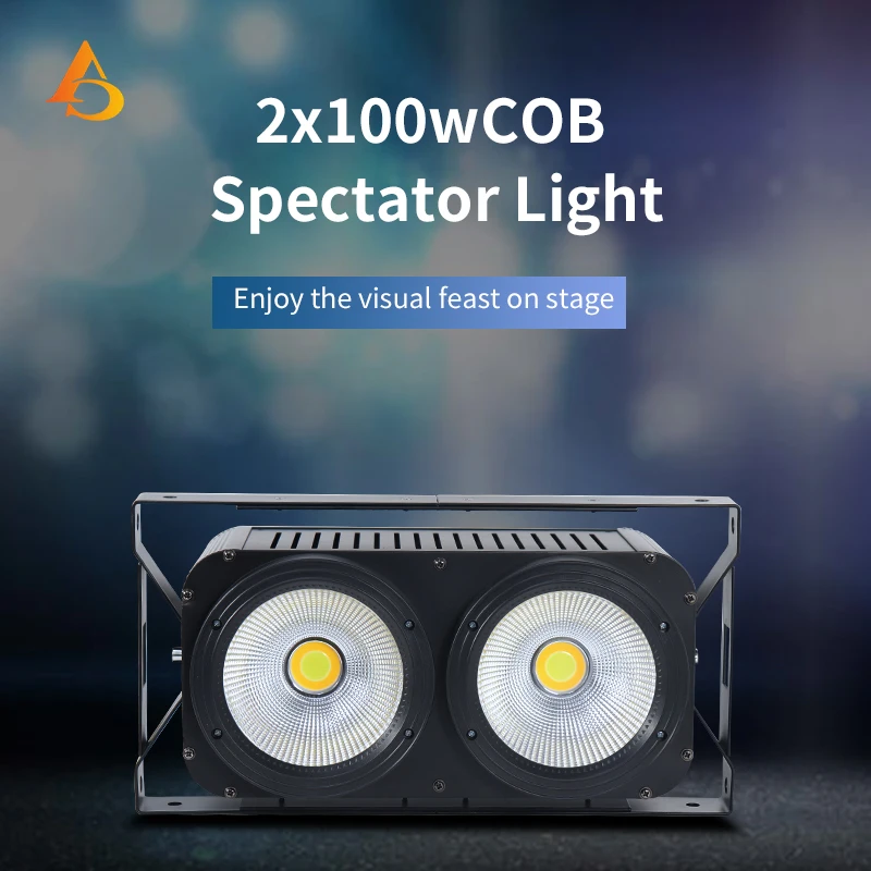 

2X100W LED 2in1 COB Cool Warm White Lighting 200W Blinder Lighting Wedding Party Bar DMX Stage Lighting