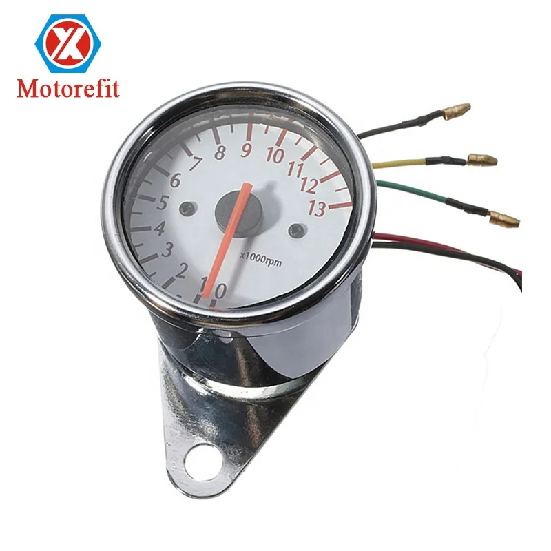 12V Motorcycle Tachometer with Backlight and Pointer Modification Speedometer Tacho Gauge in
