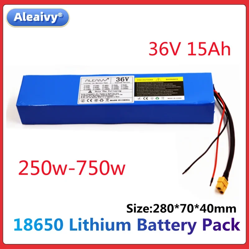 

Original 18650 lithium battery pack 36V 15Ah, suitable for 250W-750W motors using batteries with 20A BMS