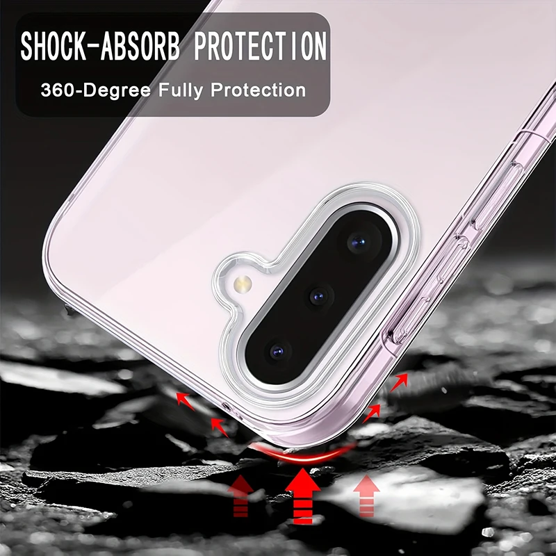 360 Full Body Transparent Shockproof Silicone Phone Case