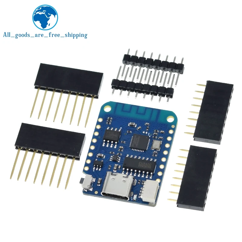 

WEMOS D1 Mini V4.0.0 TYPE-C USB WIFI Internet of Things Board based ESP8266 4MB MicroPython Nodemcu Arduino Compatible