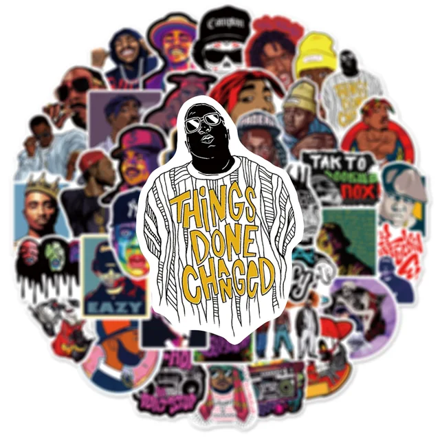 10/30/50pcs East West Coast Rap Graffiti Stickers Cool Pop Usa Up Life Funny Art Stickers Laptop Diy Kids Toys Pvc Decal Sticker 4