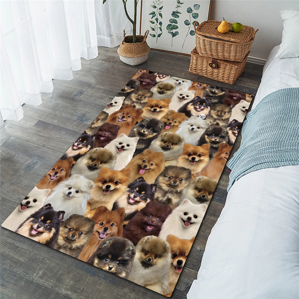

Dog Area Rug You Will Have A Bunch Of Pomeranians 3D Printed Rugs Mat Rugs Anti-slip Carpet Home Decoration