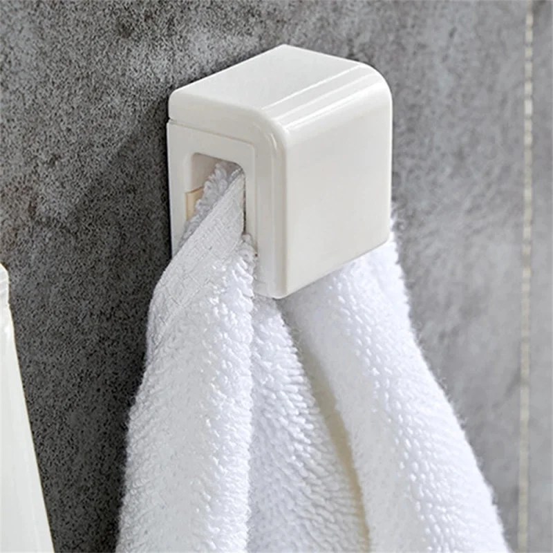 Bathroom Toothpaste Facial Cleanser Clip Wall Mounted Punch Free White Seamless Hook Multifunctional Storage Bathroom Organizer