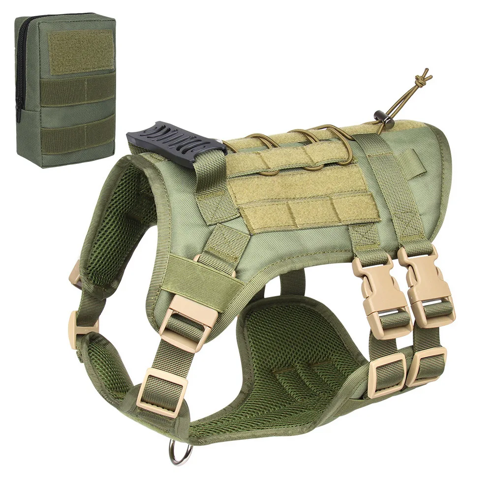 

Тактическая шлейка для собак, не тянется, рабочая тренировочная жилетка для домашних животных с легким управлением, военные шлейки для собак