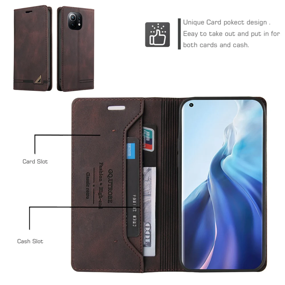 Phone Case Leather Wallet Cover for XiaoMi RedMi Note 13 5G 12 10 11 12S 11S 10S 9S 9 8 7 Pro Plus 13C 12C 4G