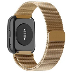 Milanese Loop Strap for Smartwatch - 22mm Stainless Steel Mesh Band Replacement Wristband Bracelet (Rose gold)