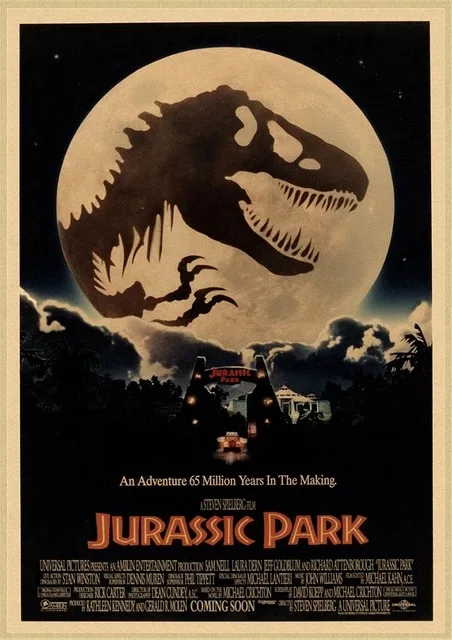 Dinosaur Canvas Painting Jurassic Park Movie Posters Vintage Posters And Prints Wall Art Pictures For Living Room Home Decor Peckshirt