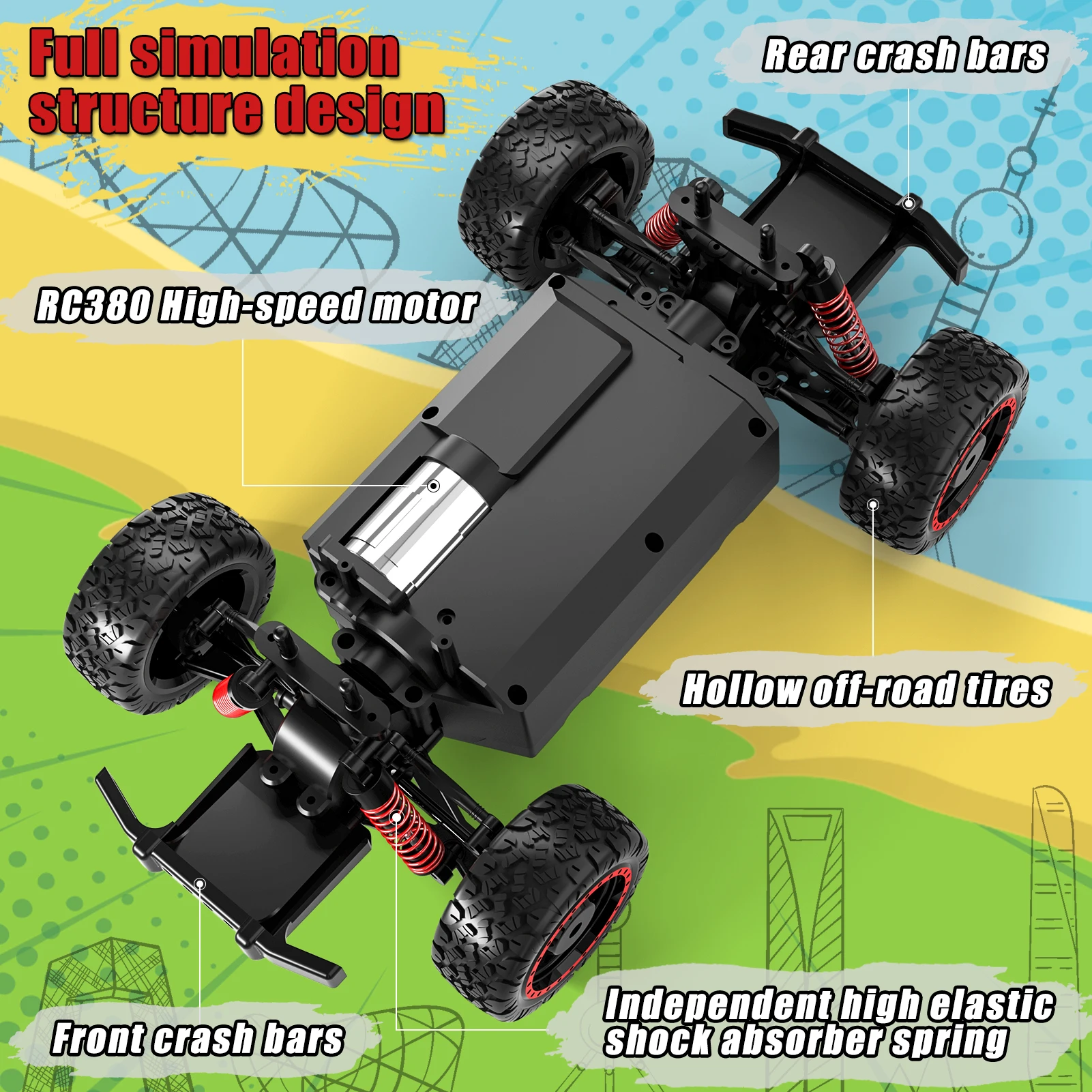 Off-Road Climbing Rc Pickup Toys High Speed Vehicle Remote Control Car Boys 2.4ghz Racing Model 1:16 Scale Truck Children Racing 4