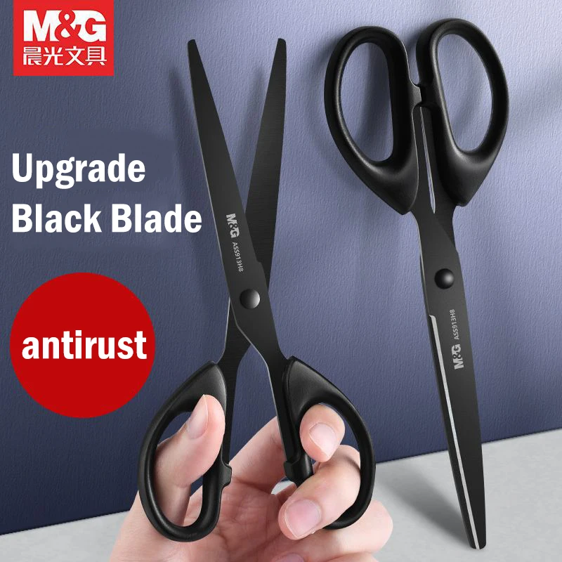 M&G černá čepel nůžky 160/180mm rez bezpečný ostrý student papír cuttings nůžky krejčí nůžky domácnost úřad zásoby
