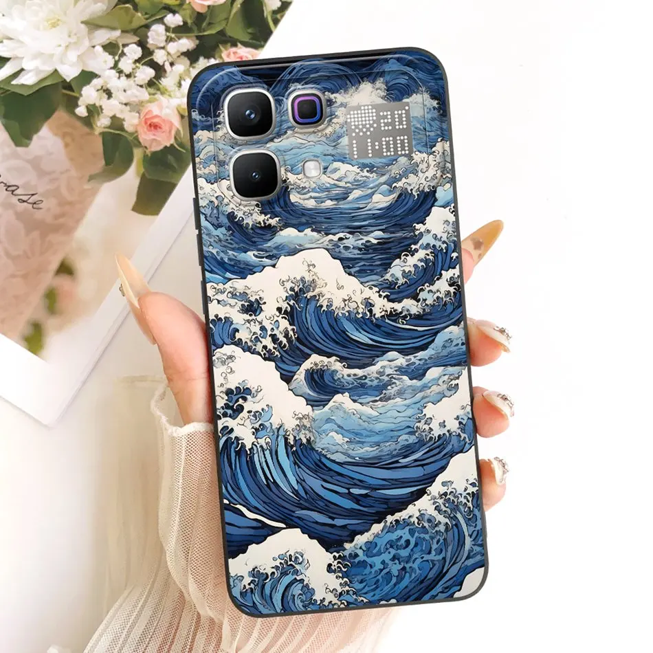 Fashion Dusk Beach Painting Soft Silicone Phone Case with Bumpers