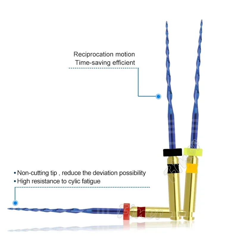 Dental Reciprocating Blue Heat Activation Files Reciprocation Endo Niti File Den