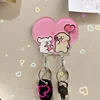 Home Decor Wall Key Holders Anti-Lost Couples Keychains Hanger Key Pendant Refrigerator Sticker Cartoon Shared Keyring Key Hook 3