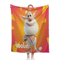 Fourbob-Booba Animation for kids 2020 Medium Blanket Soft comforter sets throw for Couch Warm Flannel Blankets Bedroom Décor 1