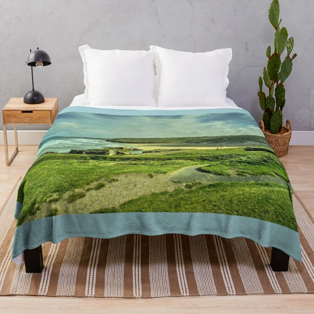 

Perranporth Headland Throw Blanket Blankets For Sofas Large Retros Blankets