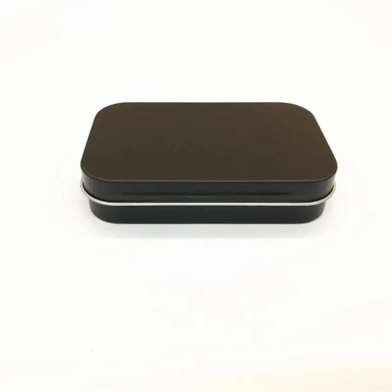 

95*60*21mm black tin box black metal box with matte finish candy packing box small box