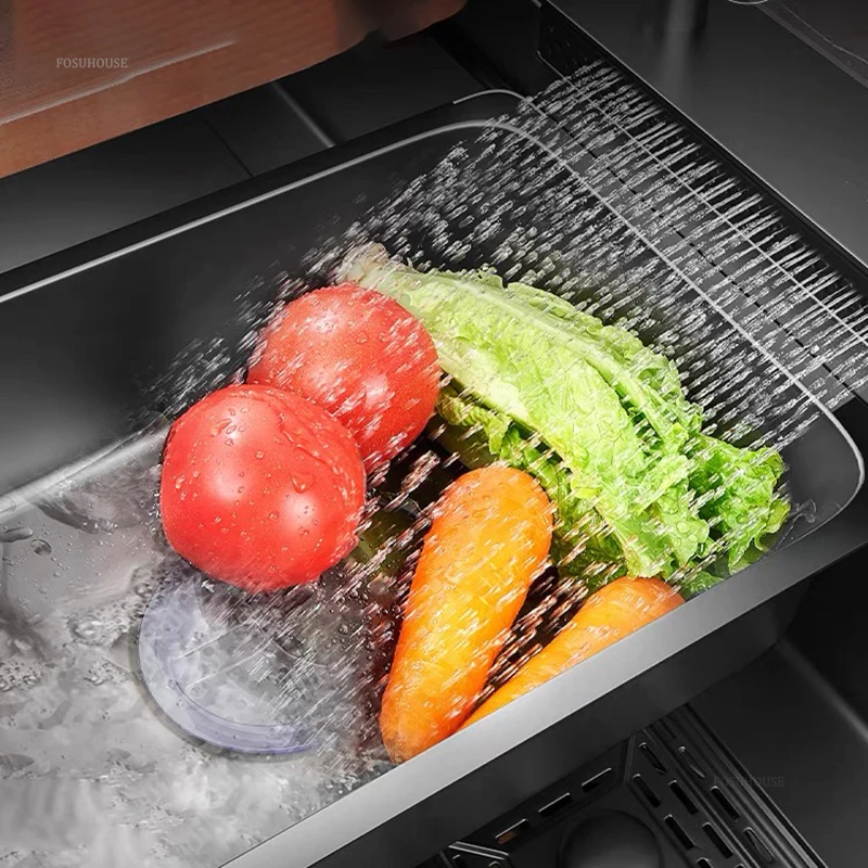 Creative Raindance Waterfall Sinks for Hotel Modern Thickened Metal Durable Kitchen Sink Simple Designer Kitchen Sinks for Farm